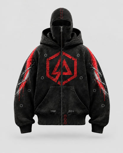 Linkin Park Balaclava Zip-Up Hoodie front