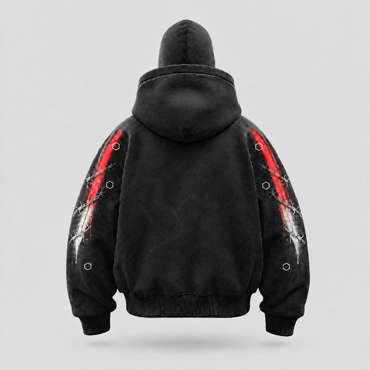 NUMB Balaclava Zip Hoodie back